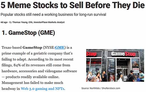 Forget GameStop: Articles just dont stop